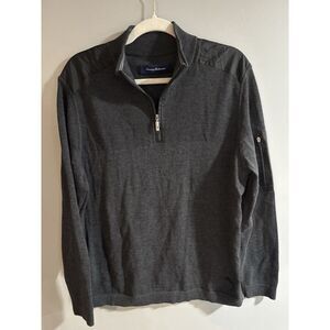 Tommy Bahama Men's Pullover‎ Sweater Charcoal Gray Size Large Cotton Blend